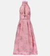 Rebecca Vallance Crepe Floral Embroidery Benette Midi Dress