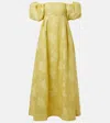 Rebecca Vallance Benette Off-shoulder Brocade Gown