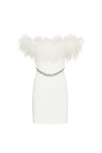Rebecca Vallance Blanche Mini Dress In White