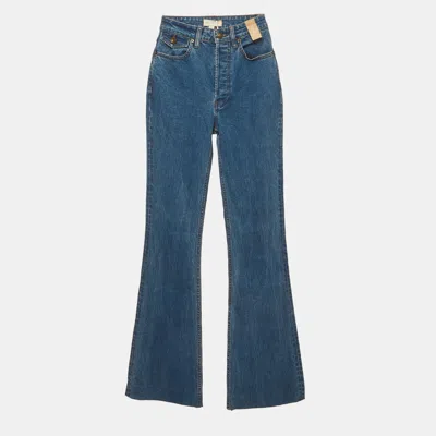 Pre-owned Rebecca Vallance Blue Denim Gisele Flare Jeans S/waist 22"