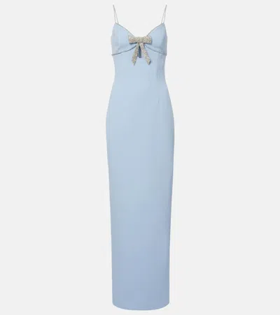 Rebecca Vallance Bow-detail Embellished Crêpe Gown