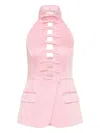 Rebecca Vallance Neckholder-bluse Mit Schleifendetail In Pink
