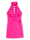 Rebecca Vallance Short Dress With Halter Neckline In Pink