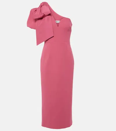Rebecca Vallance Bridal Anais One-shoulder Midi Dress In Pink