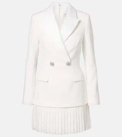 REBECCA VALLANCE BRIDAL ATLAS PLEATED BLAZER DRESS