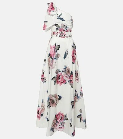 Rebecca Vallance Bridal Aveline Floral Taffeta Gown In Multicoloured