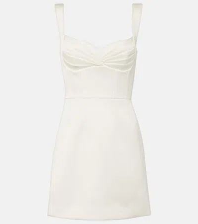 Rebecca Vallance Delaney Draped Minidress In White