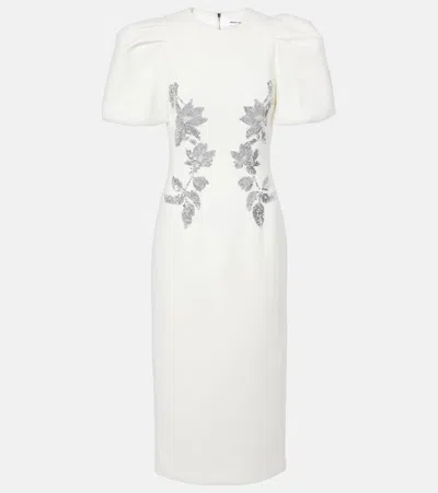 Rebecca Vallance Bridal Recut Embellished Midi Dress In White