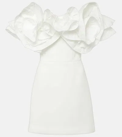 Rebecca Vallance Bridal Tessa Ruffled Mini Dress In Weiss