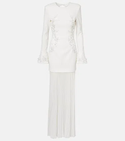 REBECCA VALLANCE BRIDAL XANTHE FLORAL-APPLIQUÉ GOWN