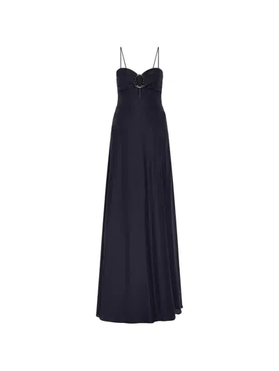 Rebecca Vallance Buckle-detail Maxi Dress In Blue