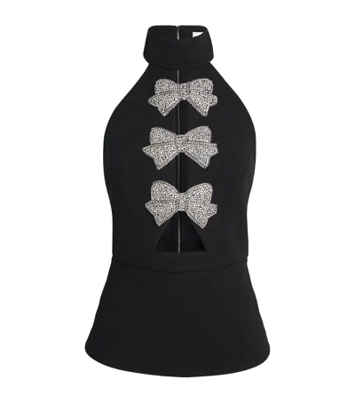 Rebecca Vallance Cady Embellished Lita Top In Black