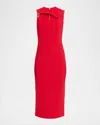 Rebecca Vallance Cameron Sleeveless Cutout Midi Dress In Red