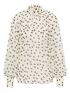 Rebecca Vallance Candice Polka-dot High-neck Blouse In Multi