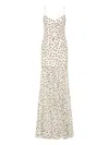 Rebecca Vallance Candice Polka-dot Pleated Maxi Dress In Neutral
