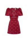 Rebecca Vallance Carmella Puff Sleeve Mini Dress