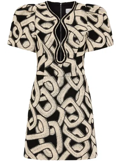 Rebecca Vallance Catena Minidress In 黑色