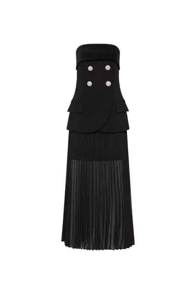 Rebecca Vallance Celia Midi Dress In Black