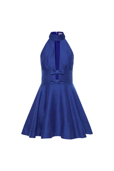 Rebecca Vallance Cera Mini Dress In Blue