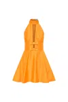 Rebecca Vallance Cera Cutout Halterneck Minidress In Yellow