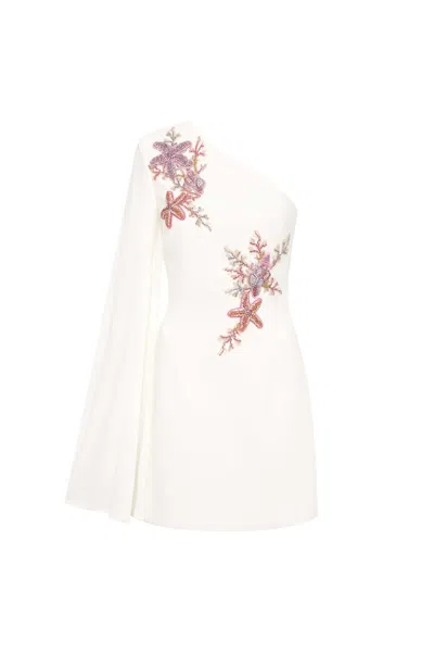Rebecca Vallance Chantara One Shoulder Mini Dress In Multi