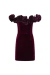 Rebecca Vallance Charles Mini Dress In Burgundy