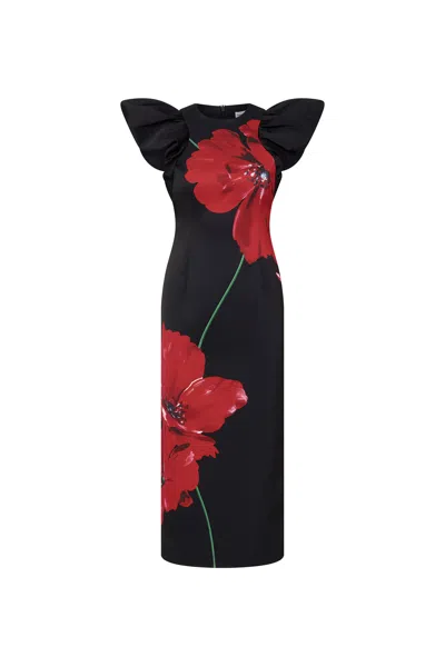 Rebecca Vallance Chaya Midi Dress - 8 In Black