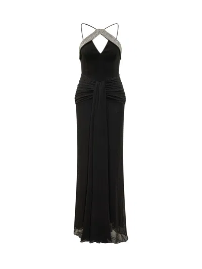 Rebecca Vallance Chic Suit Jumpsuit With V-neckline In Black