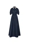 Rebecca Vallance Cielo Diamante Collar Gown In Blue