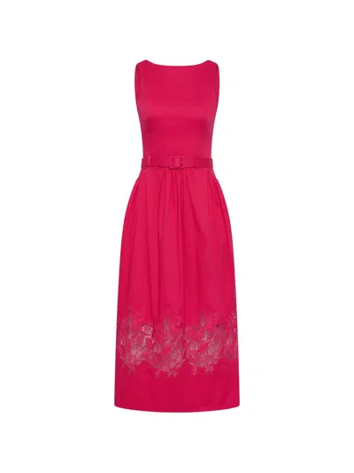 Rebecca Vallance Claribelle Midi Dress In Pink
