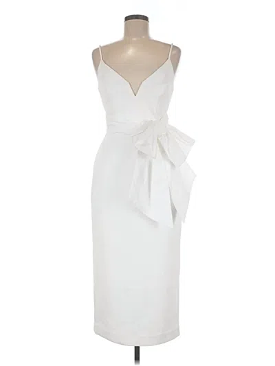 Pre-owned Rebecca Vallance Cocktail Dress In White