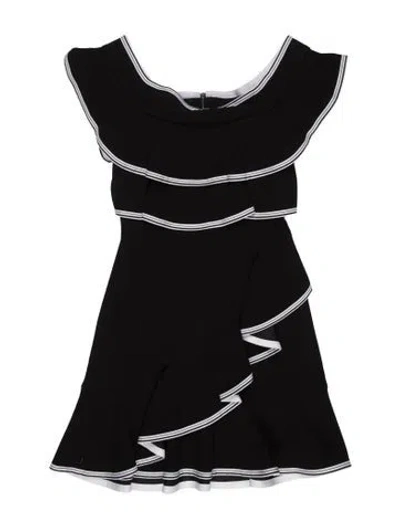 Pre-owned Rebecca Vallance Cowl Neck Mini Dress In Black