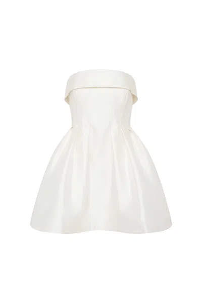 Rebecca Vallance Cristine Strapless Mini Dress In White