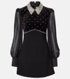 Rebecca Vallance Crystal-embellished Minidress In Black
