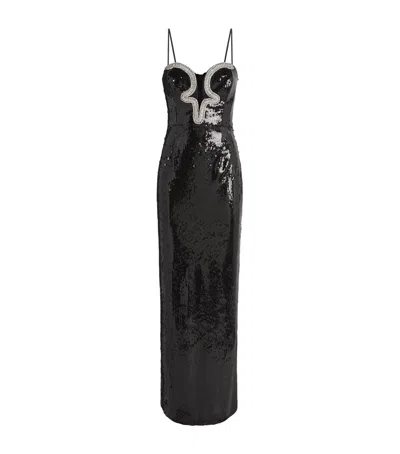REBECCA VALLANCE CRYSTAL SNAKE LYRA GOWN