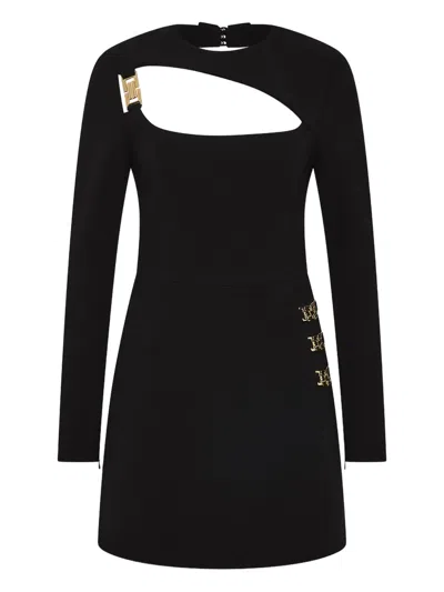 Rebecca Vallance Cut-out Buckled Mini Dress In Black