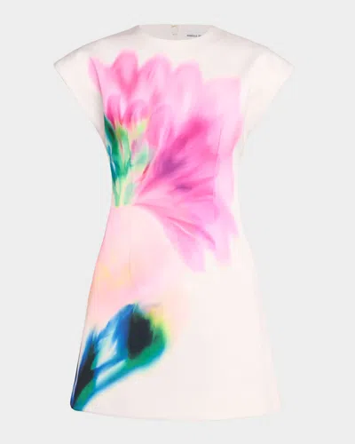Rebecca Vallance Dahlia Blossom Cap-sleeve Mini Dress