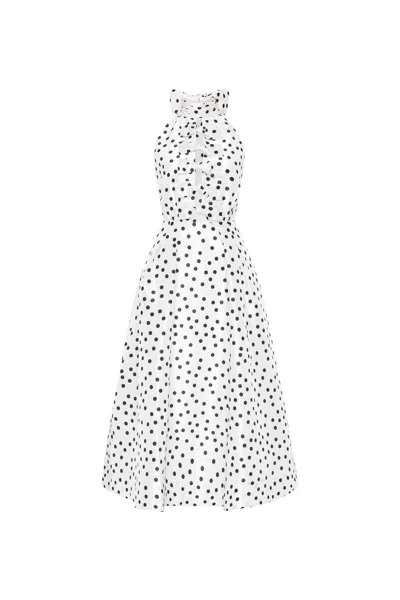 Rebecca Vallance Delia Halter Midi Dress In White