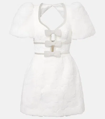 REBECCA VALLANCE DELILAH BOW-DETAIL EMBELLISHED MINIDRESS