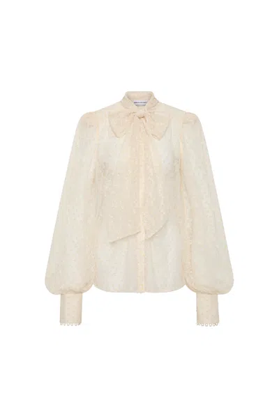 Rebecca Vallance Delphina Blouse In Neutral