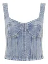 Rebecca Vallance Denim Corset Top In Multi
