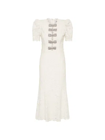 Rebecca Vallance Bridal Dillon Embellished Lace Midi Dress In Multi