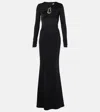 Rebecca Vallance Simone Crystal-embellishment Gown In Black