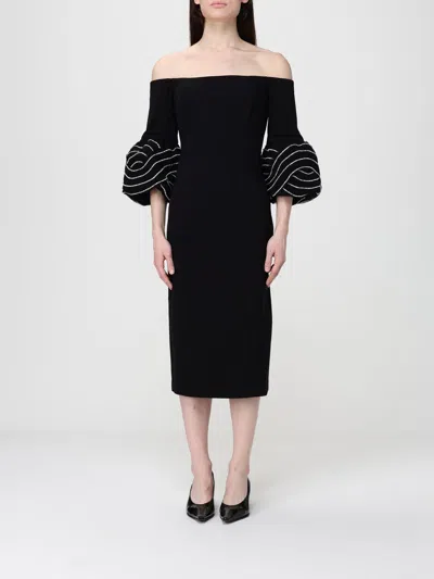 Rebecca Vallance ドレス  レディース カラー ブラック In Animal Print