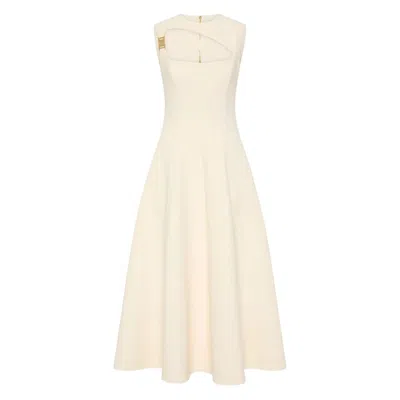 Rebecca Vallance Freyja Midi Dress In White