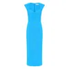 Rebecca Vallance Skyla Sleeveless Bodycon Midi Dress In Blue