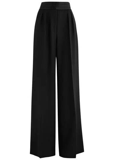 Rebecca Vallance Charlie Hose Mit Weitem Bein Aus Twill Mit Nadelstreifen In Schwarz