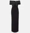 Rebecca Vallance Ederson Embellished Crêpe Bustier Gown In Black