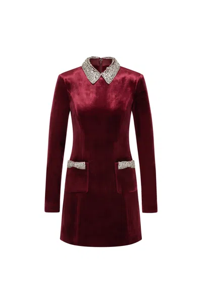 REBECCA VALLANCE EDWIENA LONG SLEEVE  MINI DRESS