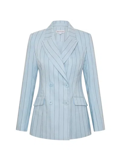 Rebecca Vallance Effie Double-breasted Blazer In Blue